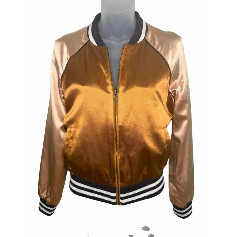 MOTHER The Letterman Zip Jacket in Two Sides Of The Same Coin XS - Picture 3 of 13